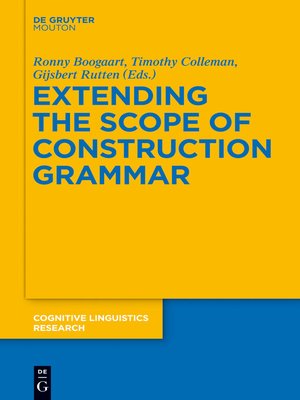 cover image of Extending the Scope of Construction Grammar